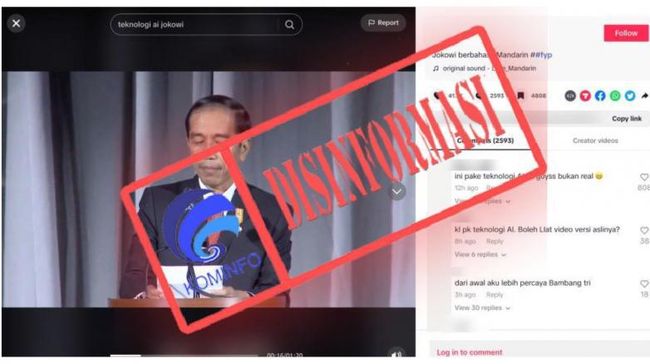 Hindari Menyebarkan Video Deepfake AI Jokowi Berbahasa Mandarin