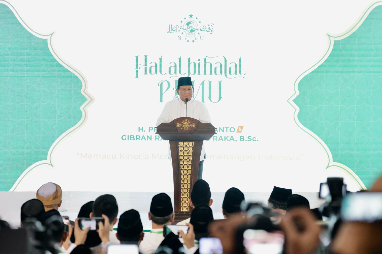 Prabowo Subianto Thanks NU for their Commitment to Oversee and Support the Upcoming Government