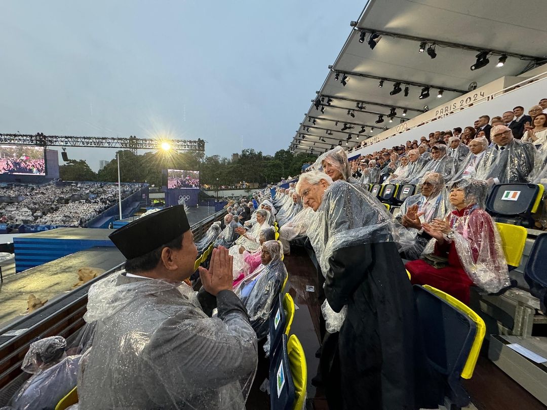 Prabowo Subianto Menghadiri Upacara Pembukaan Olimpiade Paris 2024, Mendukung Kontingen Indonesia